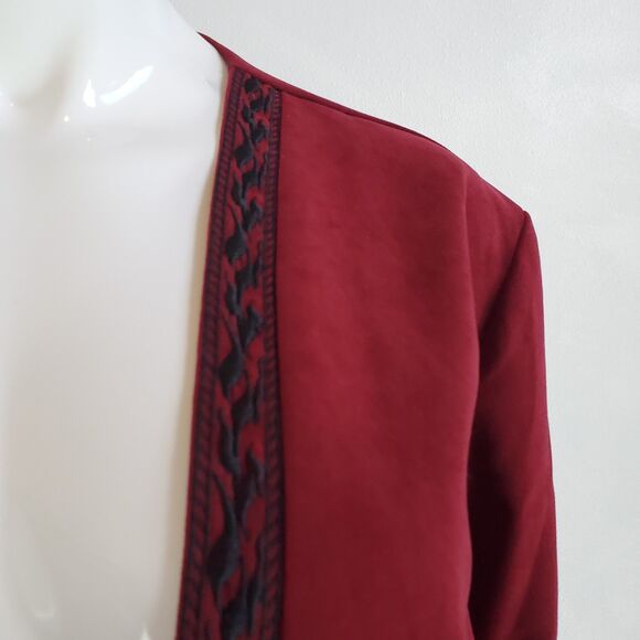 Vintage 90's Jessica Maroon Bolero Jacket - Picture 5 of 8